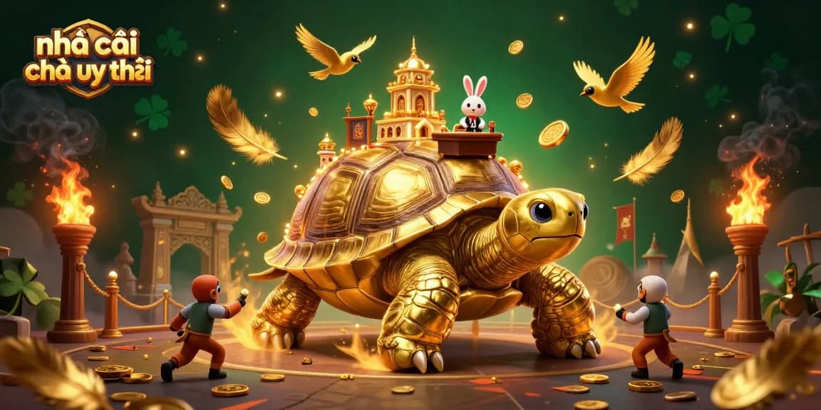 Engage with nhà cái nào uy tín featuring a golden tortoise casino with a rabbit dealer