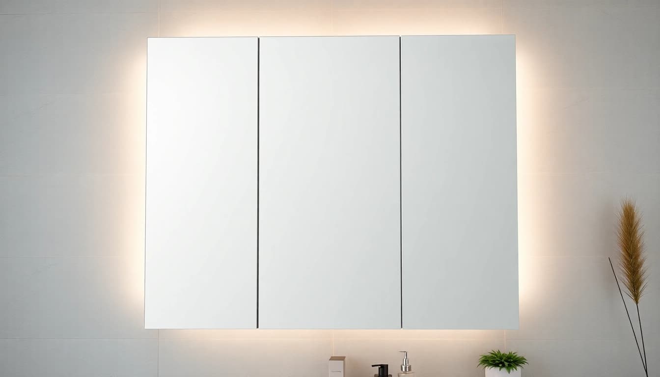 Erleben Sie badezimmer spiegelschränke beleuchtung in einem modernen, eleganten Badezimmer mit integrierter Beleuchtung.