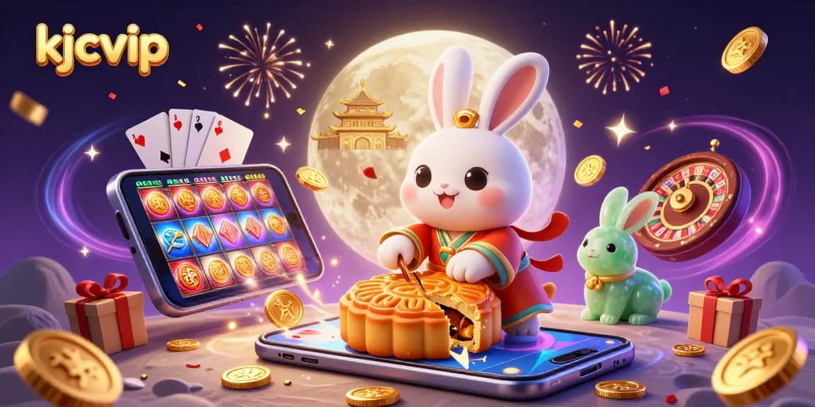Immerse in the exciting world of kjcvip with dynamic casino action featuring playful moon rabbits.