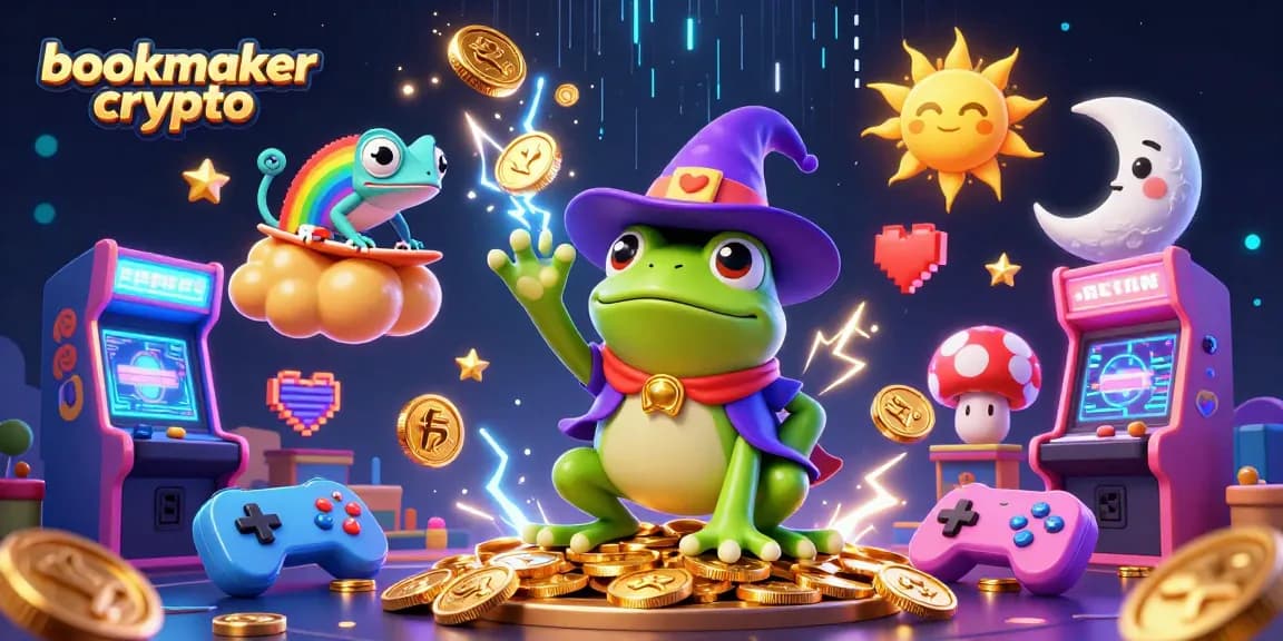 Pariez avec bookmaker crypto, profitez d'une illustration dynamique et pleine de détails sur les paris sportifs.