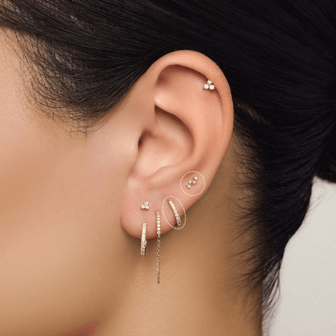 Diamond and gold hoop earrings | Swiss-Inspired Craftsmanship in Gold