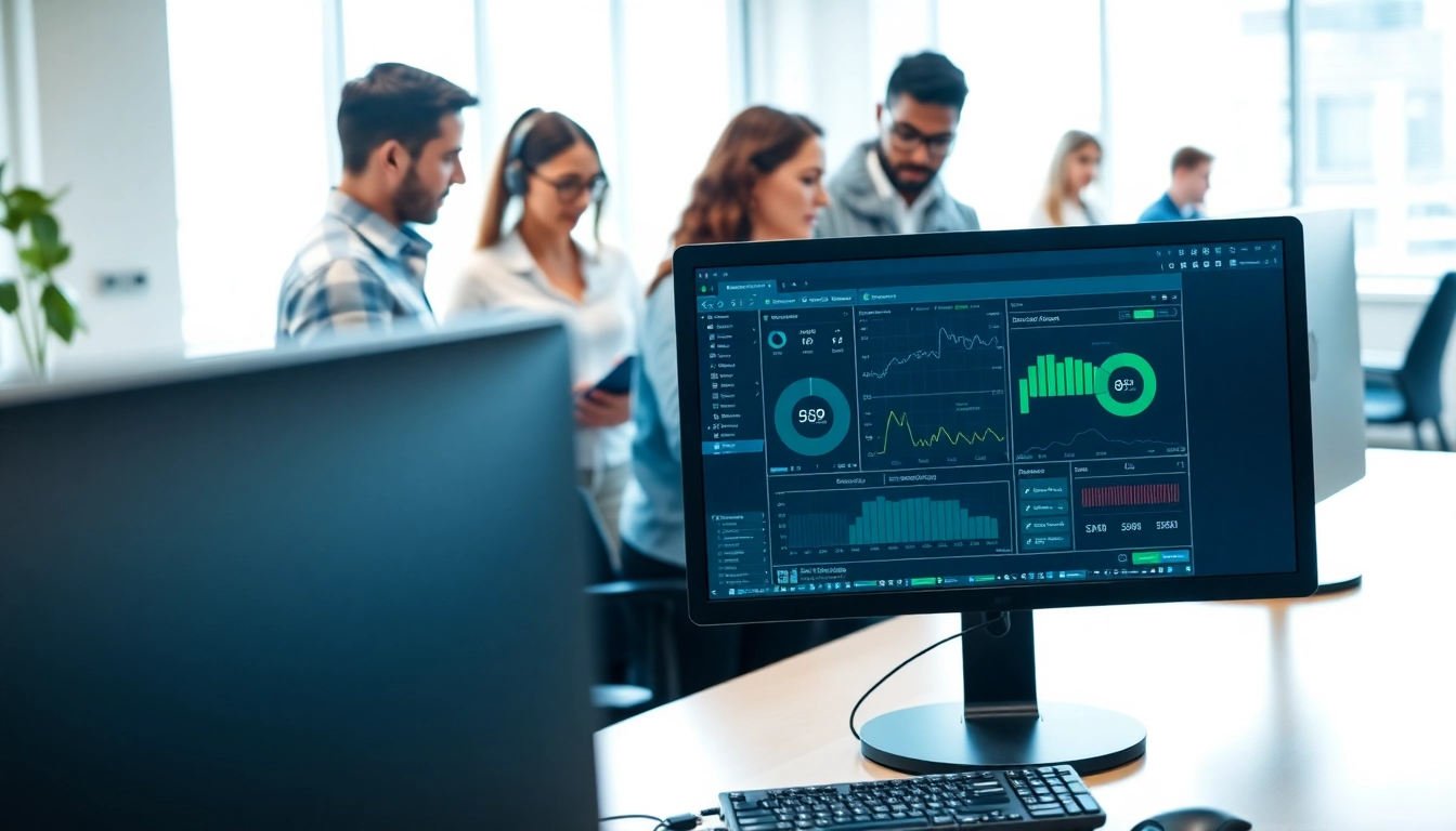 Engaging representation of IT support services for small business with a diverse team working diligently.