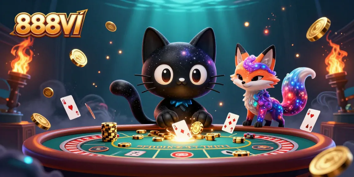 Spin and win big with 888VI at a vibrant cosmic casino featuring unique characters and exciting games.