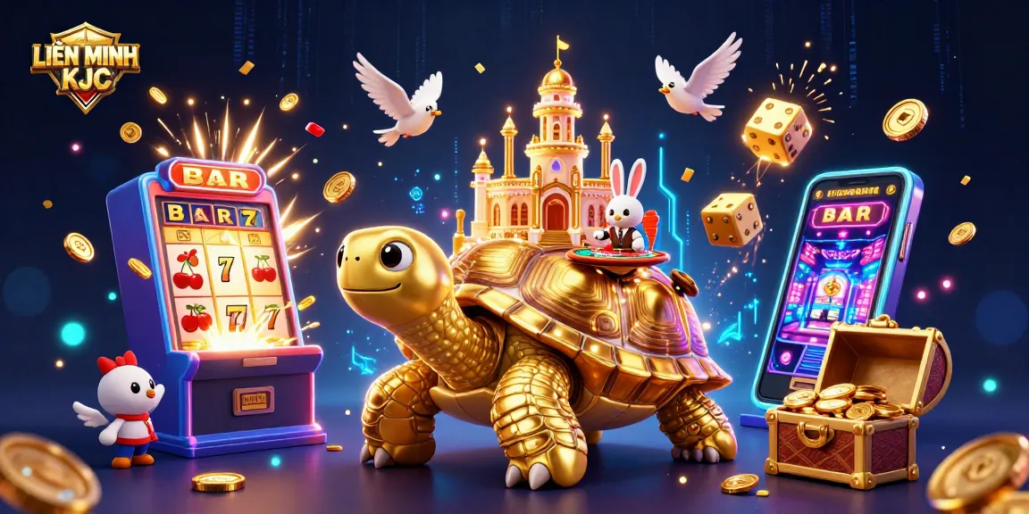Experience thrilling gameplay at LIÊN MINH KJC with a vibrant scene featuring gaming excitement and rewards.