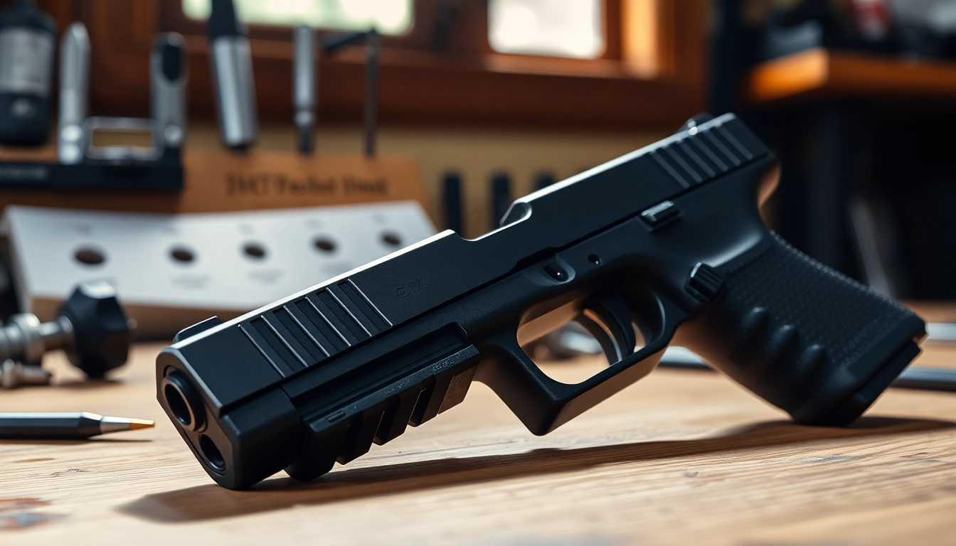 Enhance your Glock 43 slide mos with precision upgrades highlighted in this sleek image.