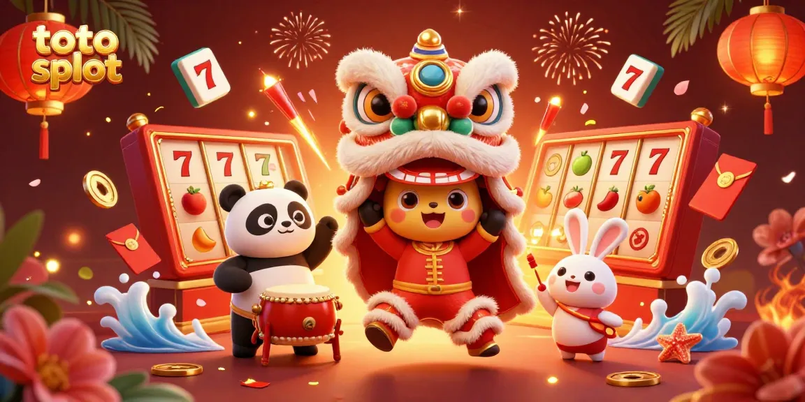 Toto slot mempersembahkan suasana kasino yang meriah dengan karakter menarik dan elemen keberuntungan.