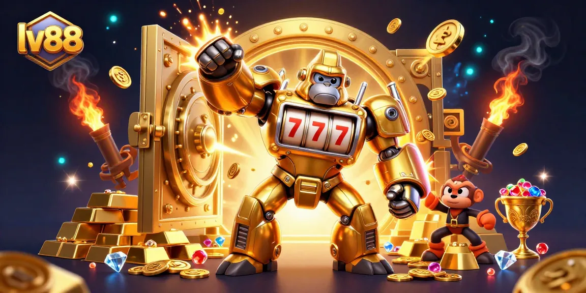 Experience thrilling wins at lv88 with the golden gorilla mech and treasure vault bursting with riches.