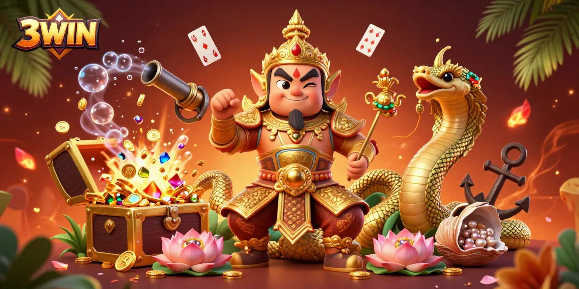 Experience the thrill of 3WIN as you explore underwater treasures in a vibrant gaming scene.