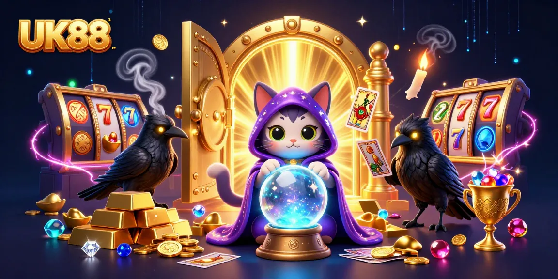 Experience the alluring magic of UK88's vibrant casino scene with dynamic 3D characters and rich visuals.