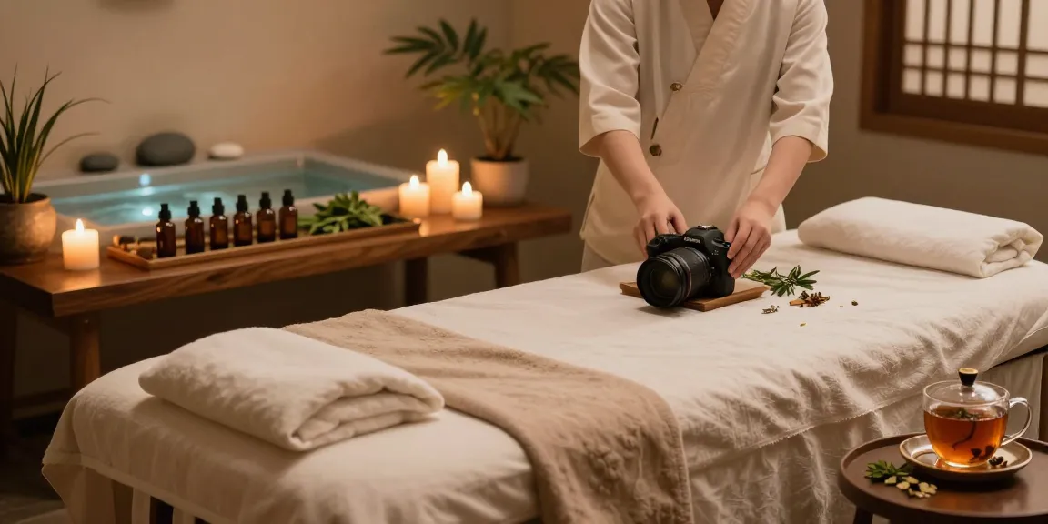 Balanced Massage therapy room featuring mantra88 oils and calming ambiance for relaxation