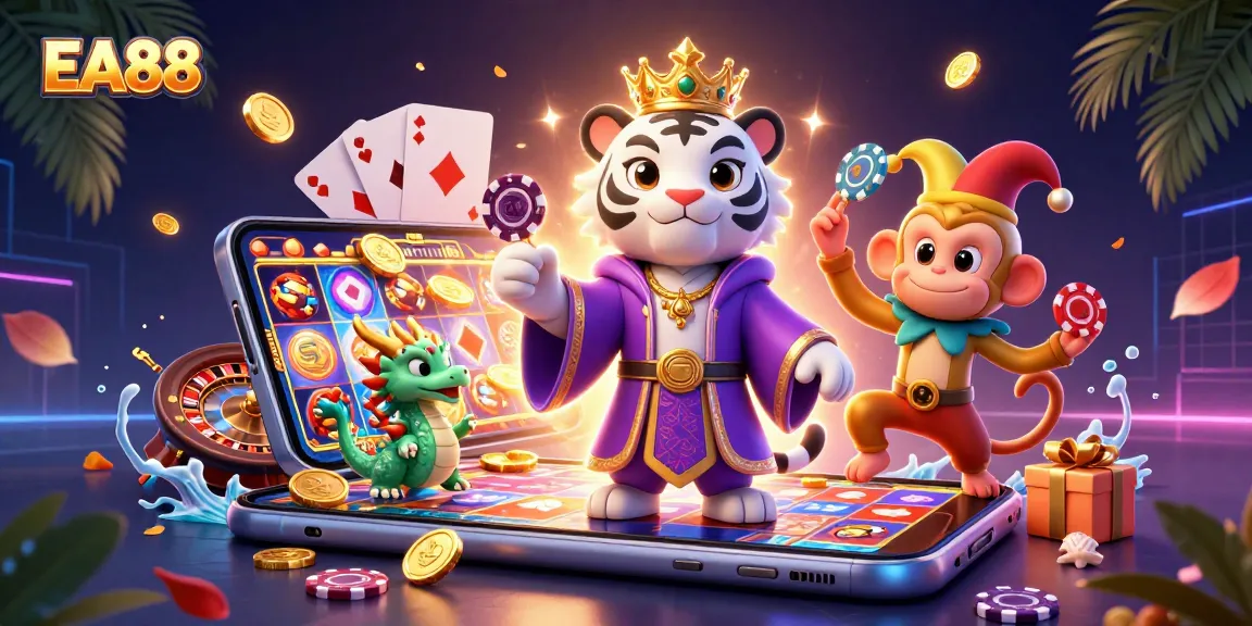 Engage in the EA88 casino experience with vibrant games, playful characters, and exciting rewards.