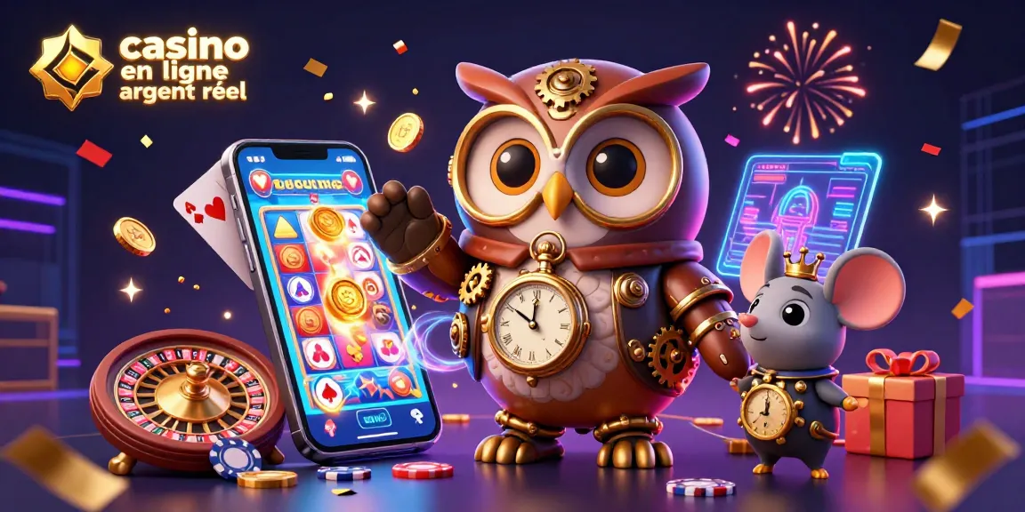 Vivez l'excitation des jeux avec casino en ligne argent réel, le hibou et la souris dans un univers futuriste.