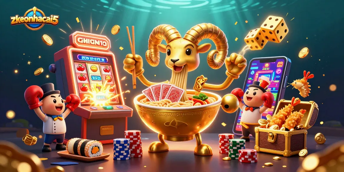 Join the excitement at zkeonhacai5 with dynamic gaming elements and vibrant casino characters.