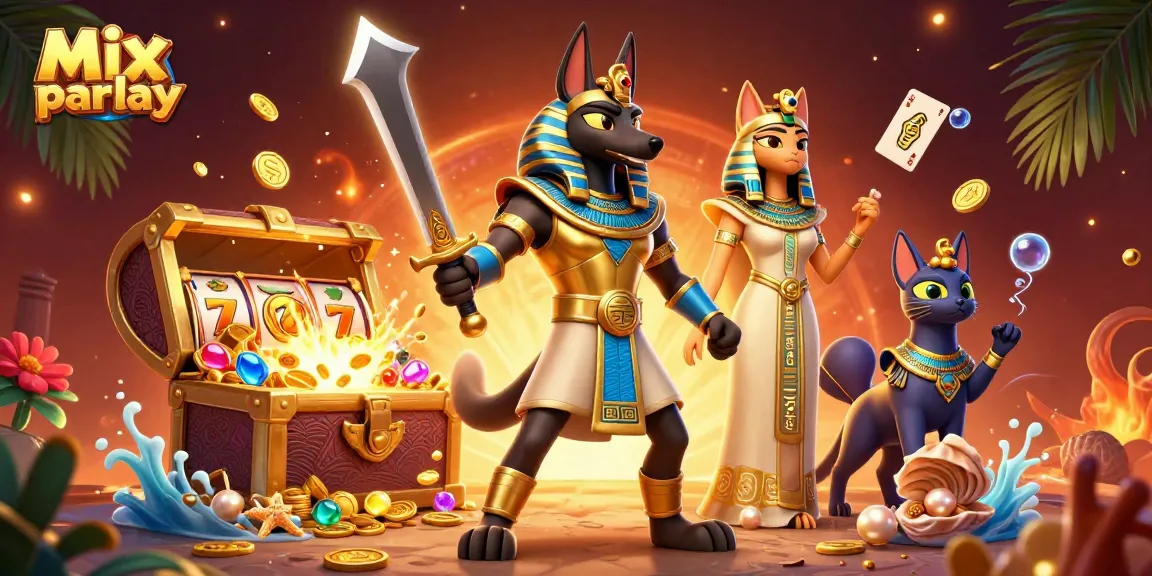 Spin the Mix parlay slots with ancient Egyptian warriors and lavish treasures in vibrant detail.