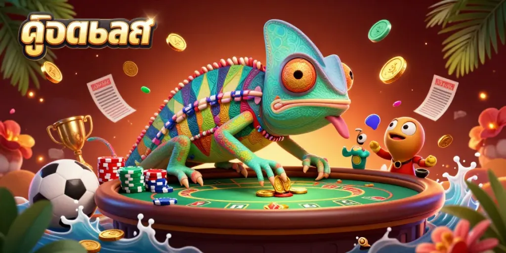Experience thrilling ดูบอลสด action with a vibrant chameleon provider and betting elements in 3D.