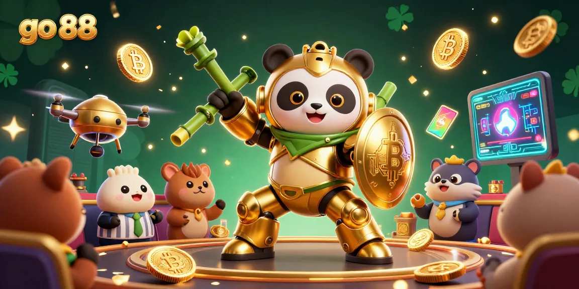 Experience thrilling gaming at go 88 with vibrant scenes of animated casino action and 3D characters.