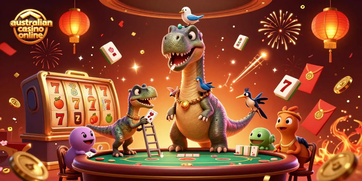 Experience thrilling excitement at australian casino online with playful characters and vibrant gaming elements.
