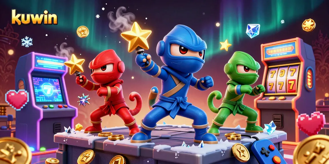 Kuwin offers exhilarating gaming experiences with vibrant 3D ninja chameleons and casino elements.