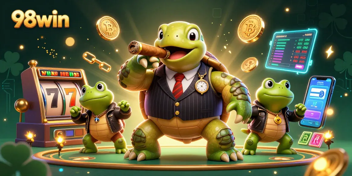 Experience the thrill of 98win with slot games featuring vibrant characters and rich casino elements.
