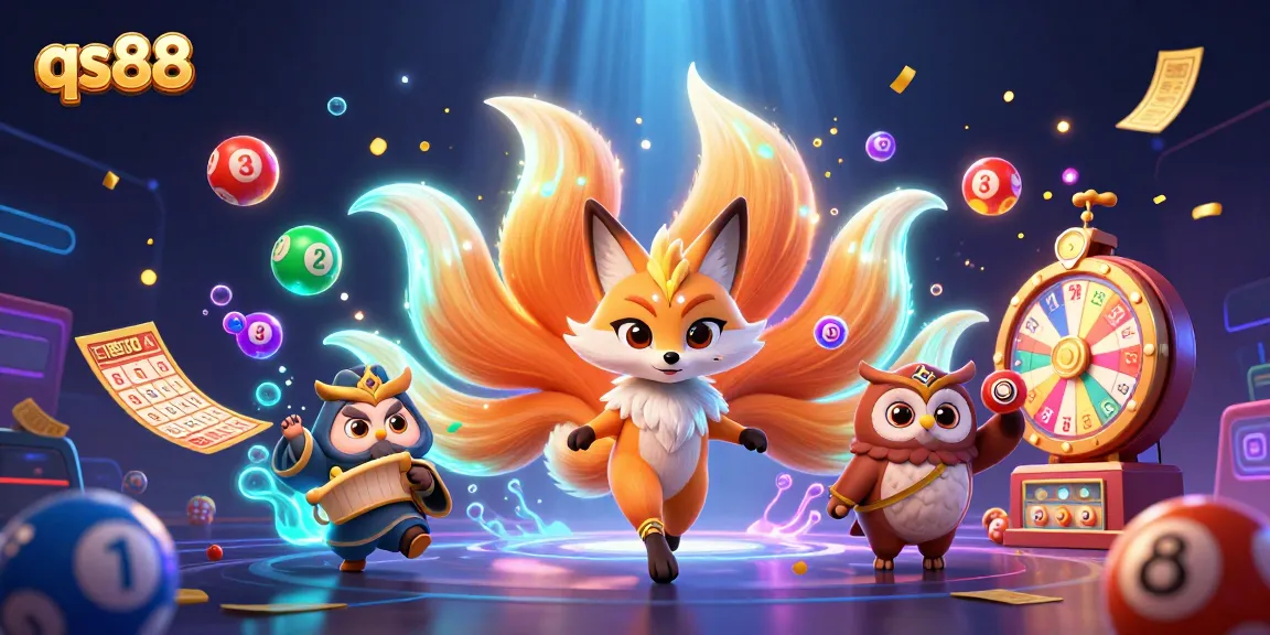 Experience thrilling gaming with qs88's colorful characters and dynamic elements in a vibrant casino scene.