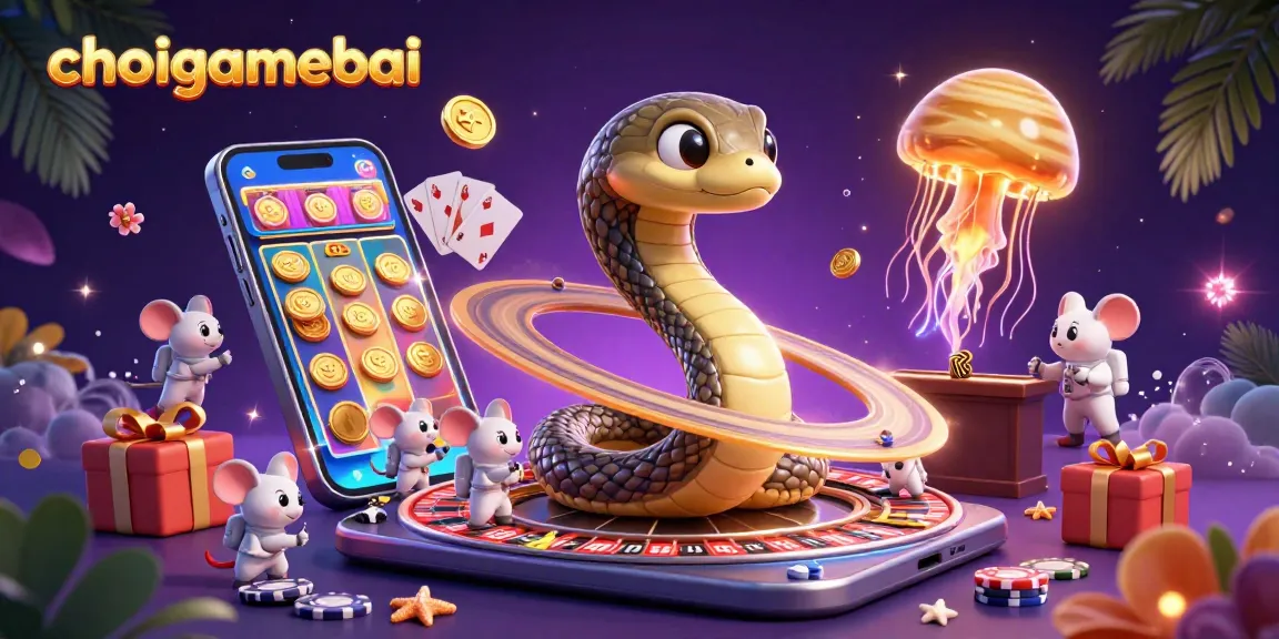 Join the excitement of choigamebai as tiny astronaut mice place bets on a cosmic roulette wheel.