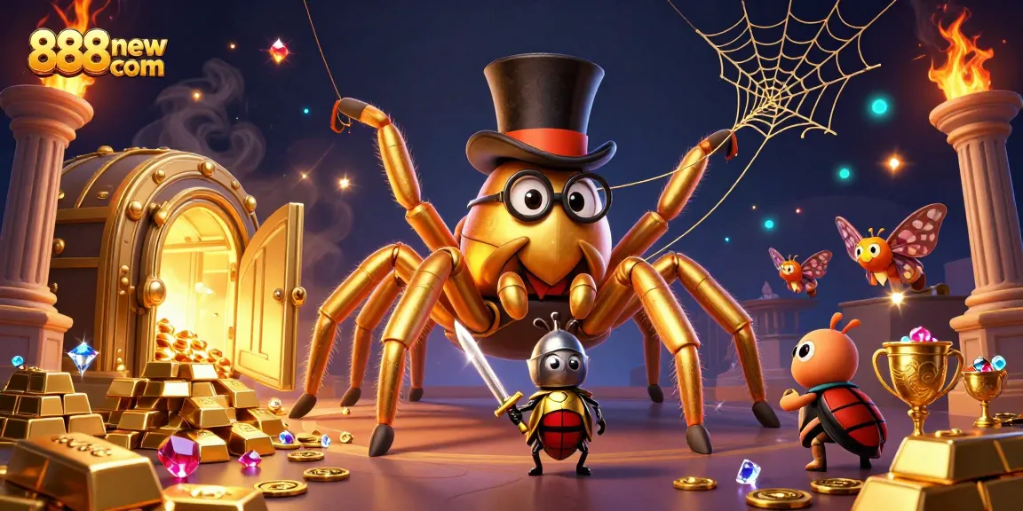 Engage with thrilling adventures at 888new com casino, featuring a heroic beetle knight against a backdrop of riches.