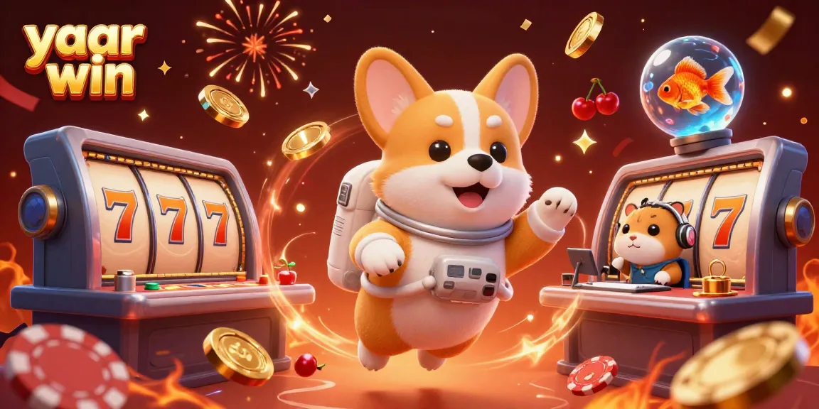 Experience yaar win excitement in a vibrant space casino with animated characters and gameplay elements.