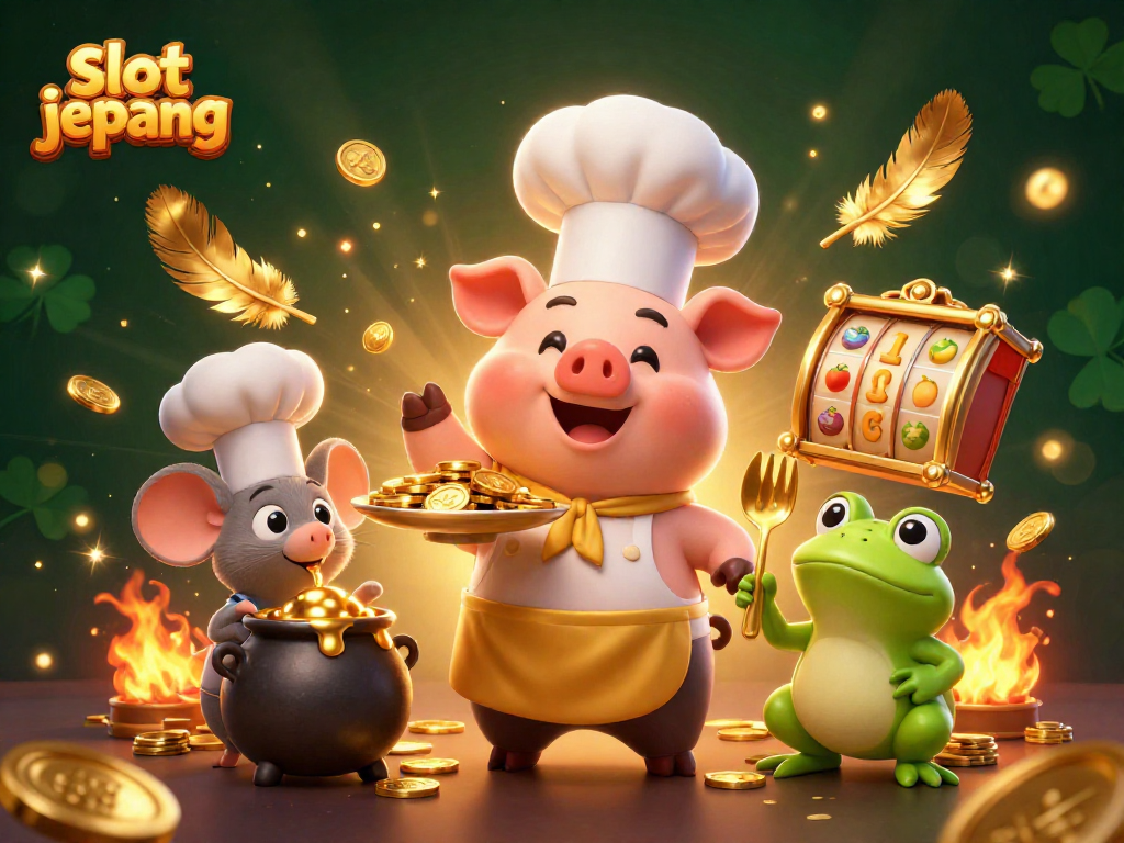 Experience the thrill of slot jepang with vibrant characters in a dynamic casino scene.