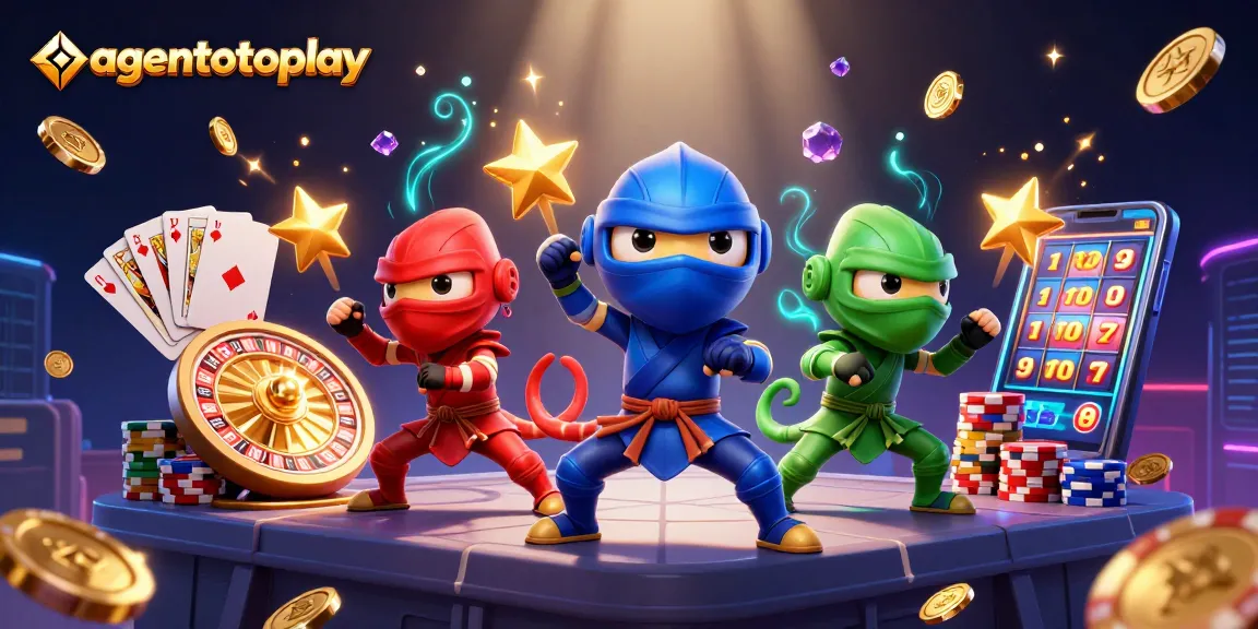 Menyaksikan aksi tim ninja chameleon agentotoplay berperang di kasino dengan koins berkilau dan kartu yang cemerlang.