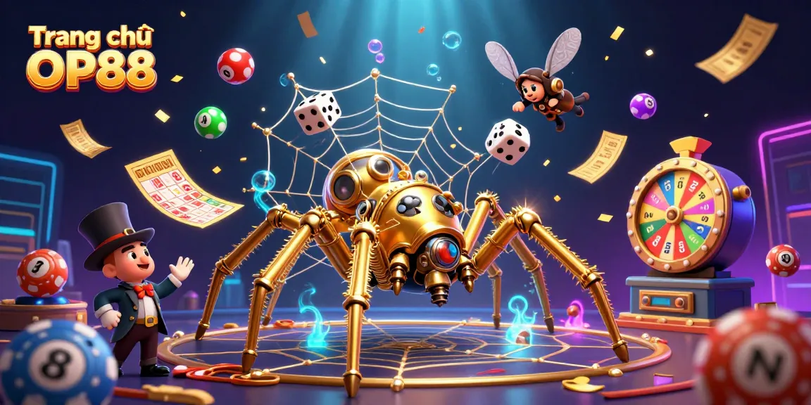 Experience thrilling games at Trang chủ OP88, where luck catches you in a vibrant 3D casino scene.