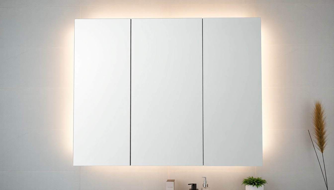 Erleben Sie badezimmer spiegelschränke beleuchtung in einem modernen, eleganten Badezimmer mit integrierter Beleuchtung.