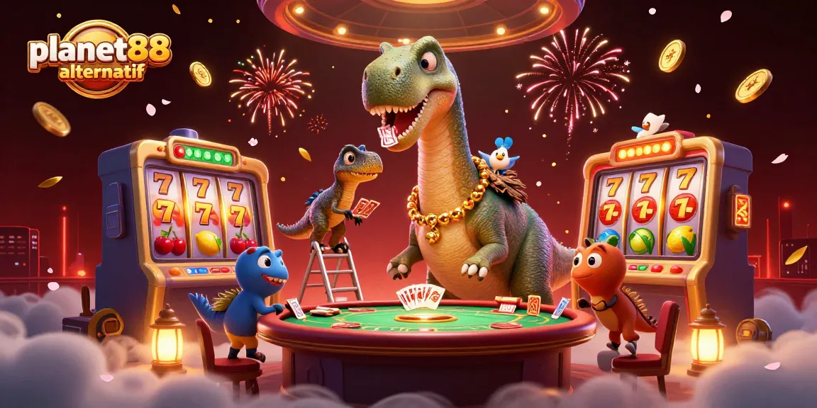 Experience exciting slot action at planet88 alternatif with dynamic characters and vibrant colorful elements.