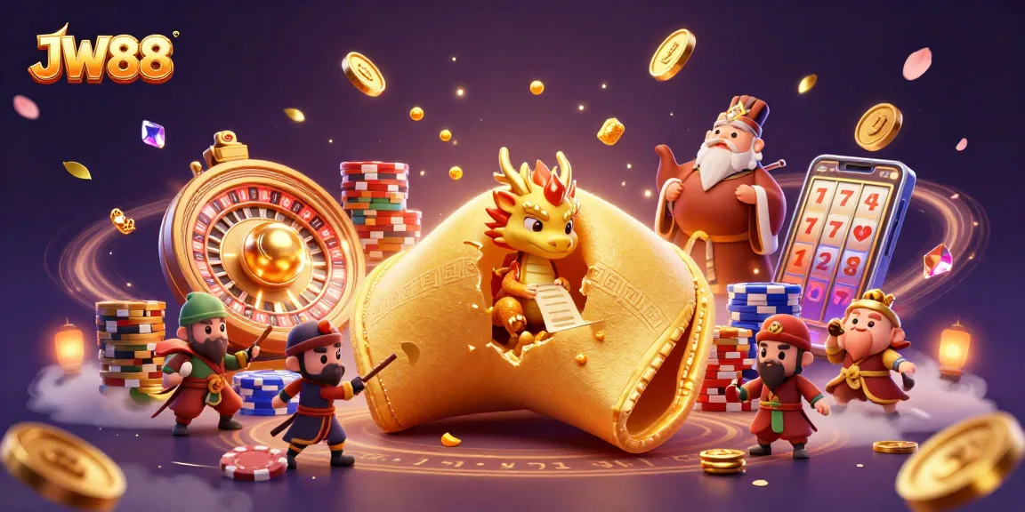 Experience thrilling gameplay at JW88 with golden fortune elements and festive decorations.