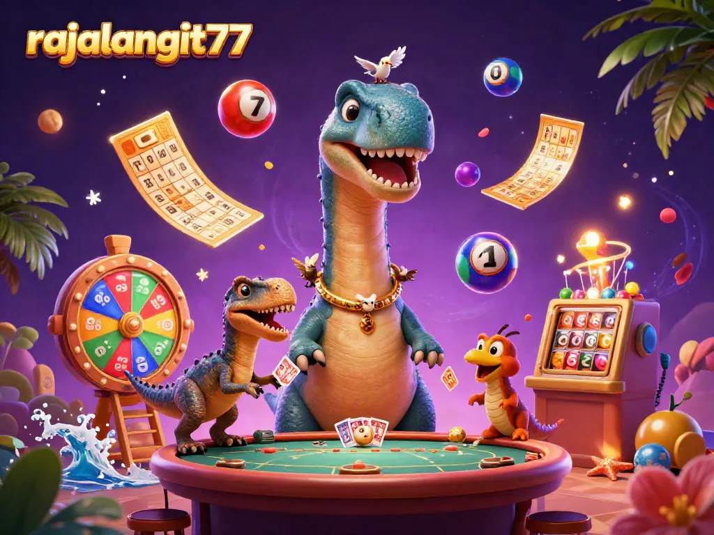 Mainkan dengan rajalangit77 saat brontosaurus besar mengawasi meja poker dengan raptor cerdas membagikan kartu