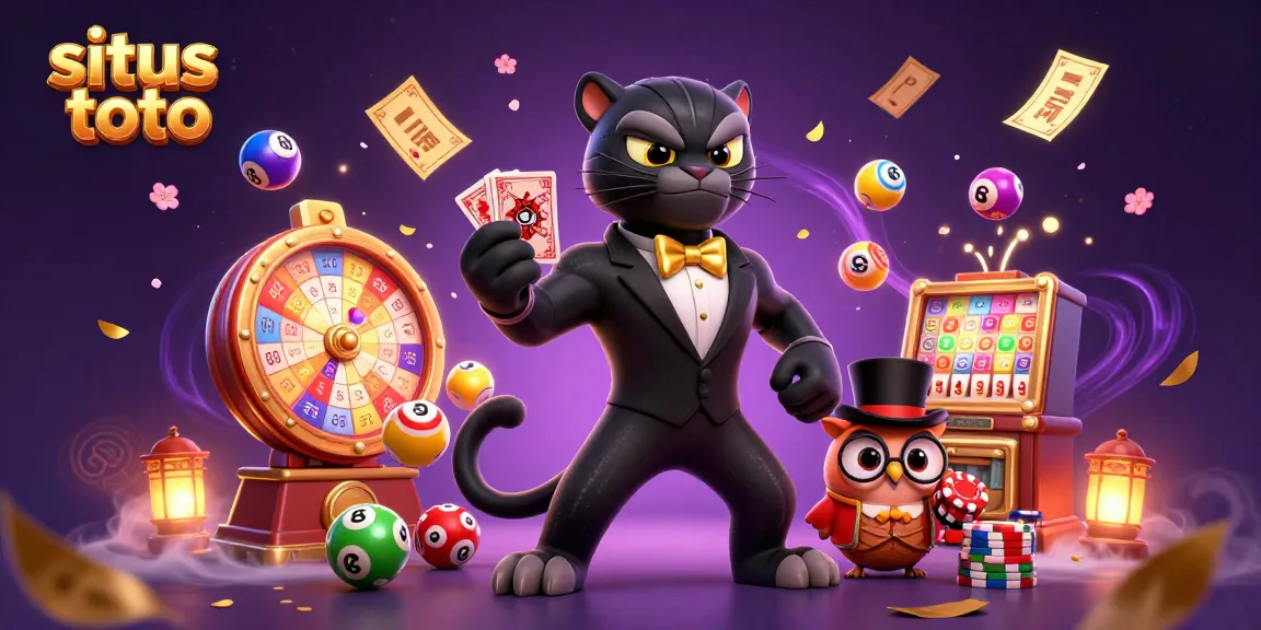 Situs toto players enjoy a vibrant gaming experience with lottery balls and dynamic casino elements.