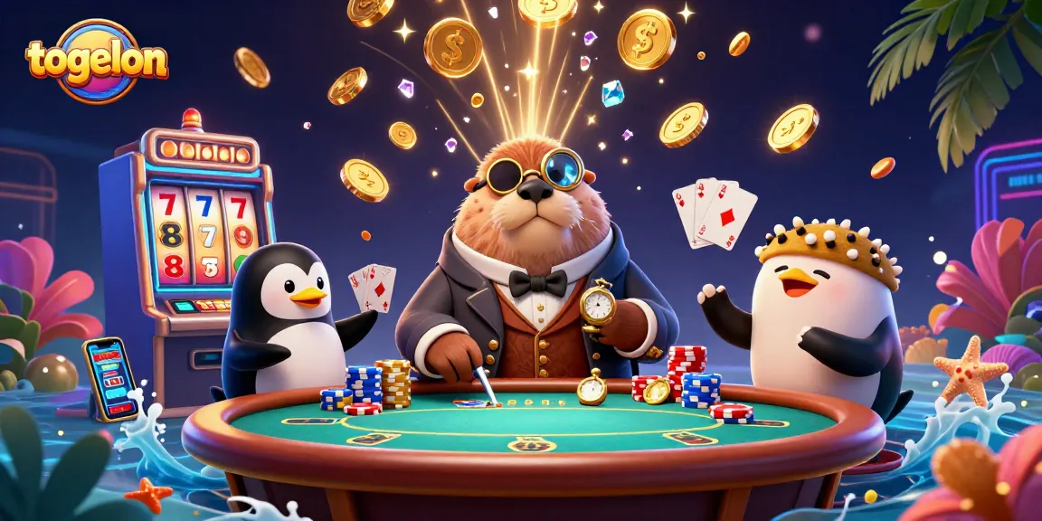 Engage with togelon as a 3D cartoon walrus plays poker with a penguin dealer and a bluffing pufferfish.