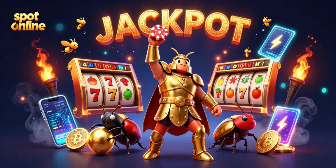 Experience thrilling slot online games with colorful jackpots and 3D characters celebrating wins!