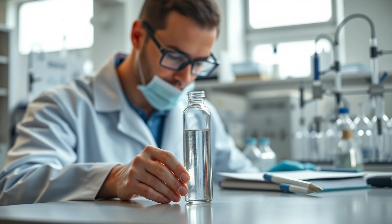 Analyze online peptides in a research lab showcasing research synthesis methodologies.