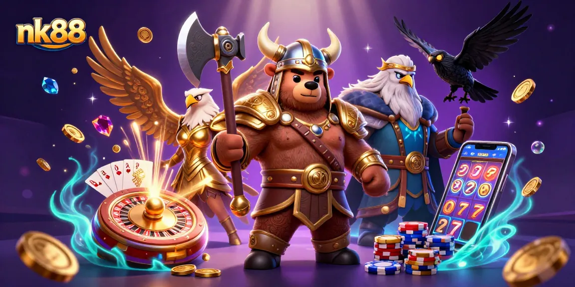 Experience exciting gameplay with nk88's vibrant casino elements in dynamic action.