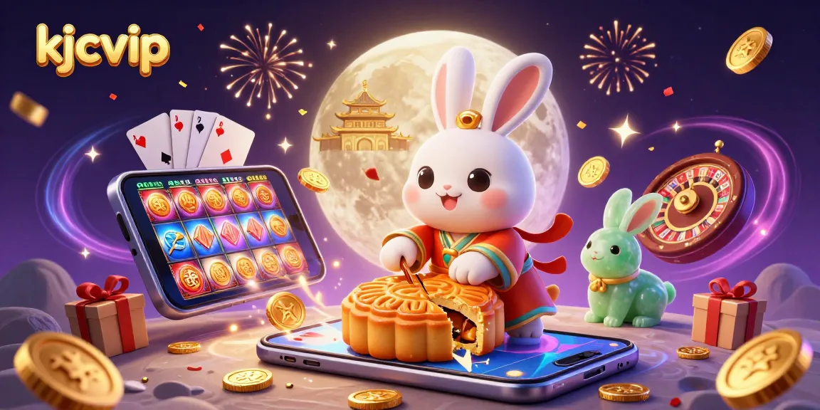Immerse in the exciting world of kjcvip with dynamic casino action featuring playful moon rabbits.